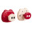 2Pcs Pig Adhesive Hook Home Organization Tool Secure Vacuum-Red 1