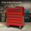 AREBOS AREBOS 7-Drawer Tool Cabinet Garage Tool Chest with Wheels Workshop Tool Storage Lockable Red 5