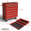 AREBOS AREBOS 7-Drawer Tool Cabinet Garage Tool Chest with Wheels Workshop Tool Storage Lockable Red 9