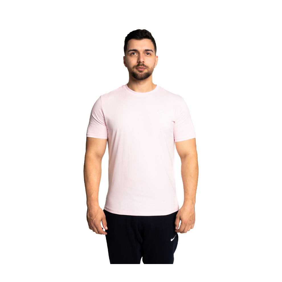 Nike Sportswear Club T Shirt In Pink Uk-L