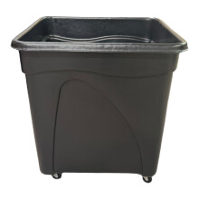 (Capacity: 250L - UNI040/B) Recycled Bottle Skip Black Bar Glass Recycling Bin Large