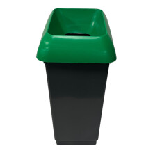 (Green & Glass Logo) 50 Litre Recycling Bin With Coloured Lid