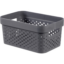Durable Recycled Plastic Basket with Easy Care Finish, Scandinavian Design for Minimalist Homes, Convenient For Storing Shelves and Small Areas, Venti