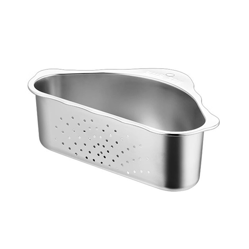 Triangular Sink Drainer Basket Food Safe Steel Mesh-Steel Color 7709000155866