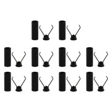 10Pcs Adjustable Elastic Cord Fasteners Clip Metal-Black
