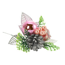 Flexible Stems Christmas Decorations, Artificial Glitter Berries and Leaves For Christmas Tree, Wreaths, Home Decor And Banquets, 2315Cm, Pink,