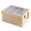 Space Efficient Fabric Storage Container-L Size Beige Color 1