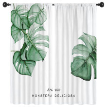 Cortinas para privacidade e redução de luminosidade para janelas de cozinha, cortinas de tecido transparente com isolamento térmico, sem bordas e