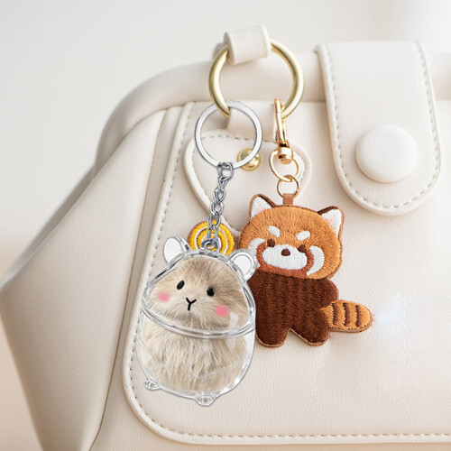Porte-clés de préservation des fourrures de hamster,-style1 1