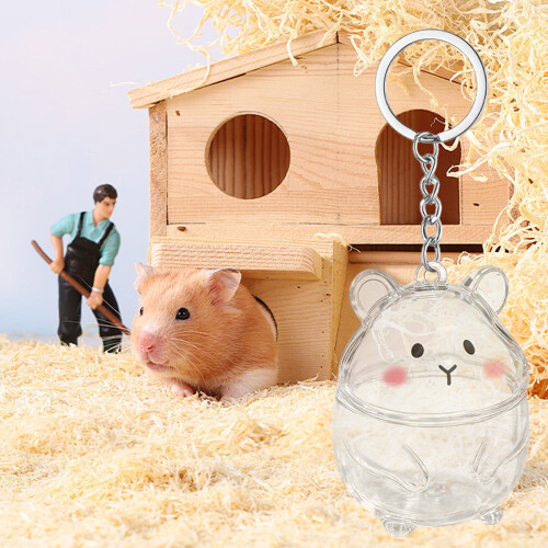 Porte-clés de préservation des fourrures de hamster,-style1 2