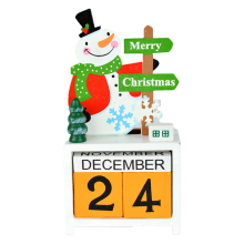 Encantador calendário do Advento de madeira, ecológico e saudável para crianças, contagem regressiva decorativa para o Natal, perfeito para