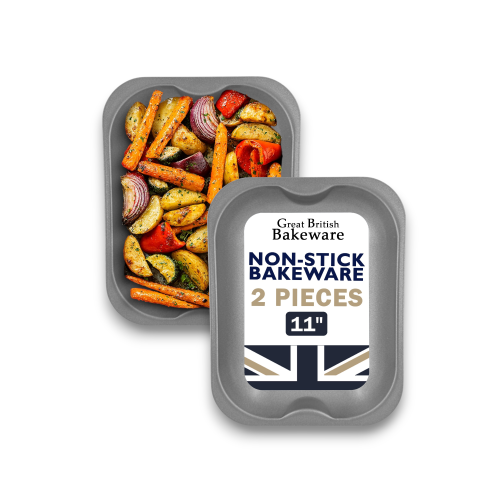 Non-Stick Roasting Baking Tray Small 28cm 2 Pack