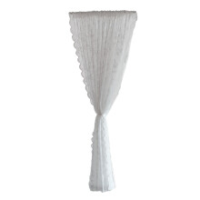 Luxury White Sheer Curtains for Bedroom Living Room, Elegant Design Sheer Curtain Panel with Vintage Lace Damask Floral Pattern Light Filtering Window