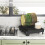 Kitchen Counter Dish Drying Rack with Cutlery-Black Small 6