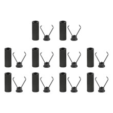 Metal Drawstring Cord Lock Elastic Rope End Clip-Gunblackcolor