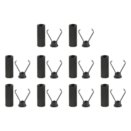 Metal Drawstring Cord Lock Elastic Rope End Clip-Gunblackcolor