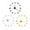 Frameless DIY Wall Clock None-Ticking Wall Clock Sticker-Silver 2