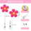 Vibranting Florals Snap On Embellishment for Label Key-Style I 2