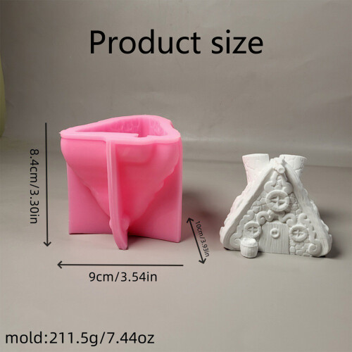 3D Tent House Shape Silicone Molds for Making Candle Soap Home 2
