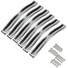 Modern Frosted Style, Crystal Pulls for Cabinets and Drawers, Easy Install for a Personal Touch, Furniture Sparkly New in Silver Black (Pack of 6)
