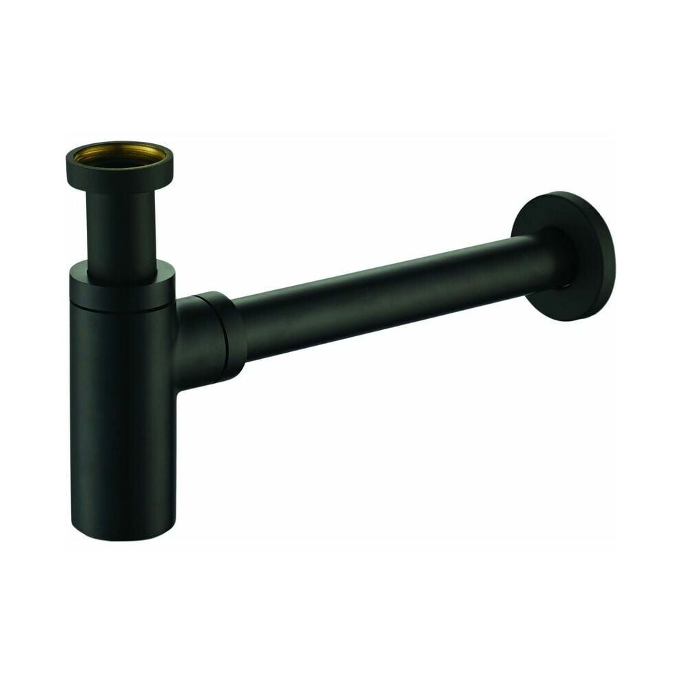 Deodorization Design Lavatory Basin Sink Waste Traps, Matte Black Finish Solid Brass Construction For Odor-Free Bathroom, Rust And Corrosion Resistant 9454554391496