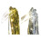 10pcs Gold/Silver Tinsels Glowing Sticks With LED Lights-Gold 2