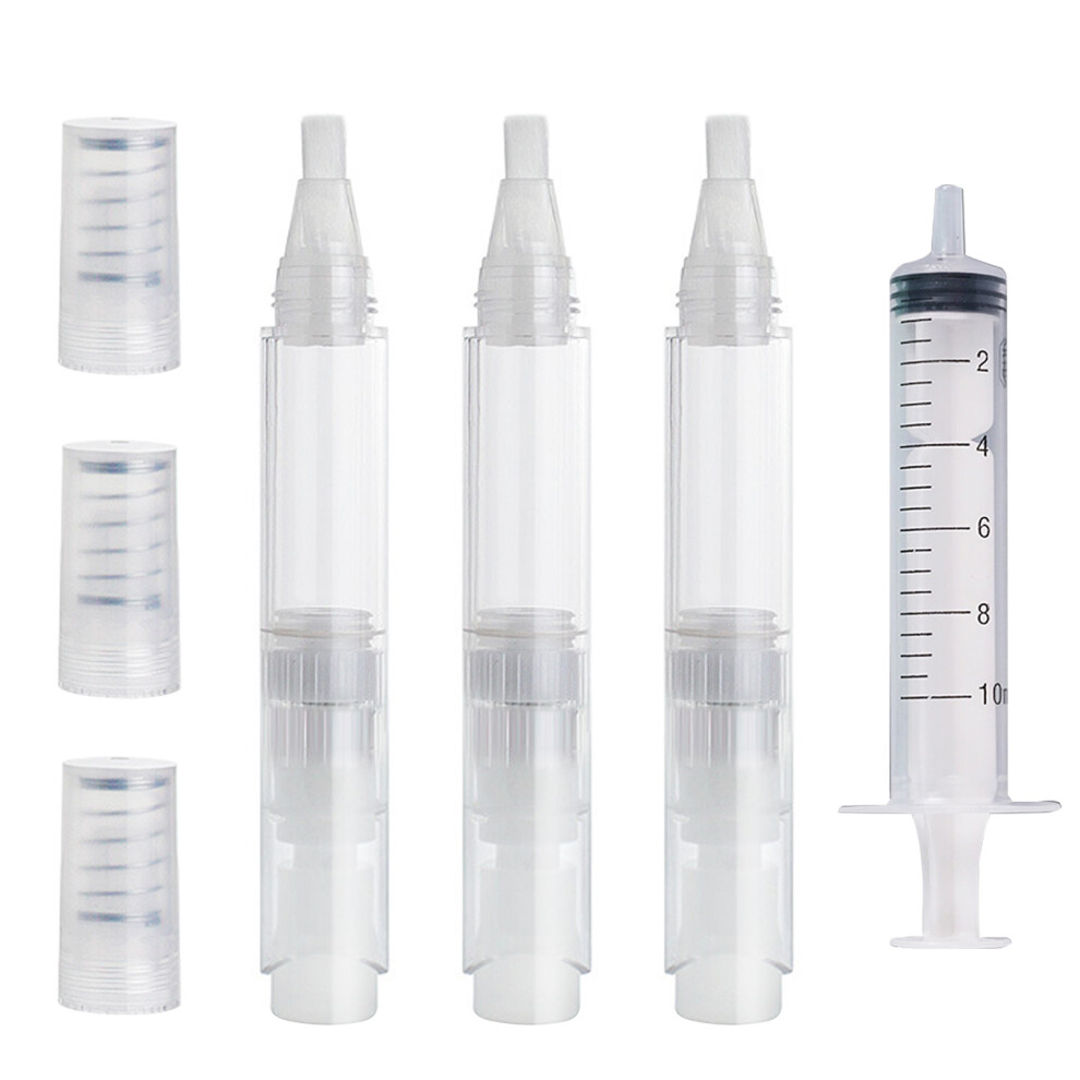Eyelash Growth Liquid Tube With Nylon Brush Applicator, Empty Nail Oil Pen Reusable 6ML Capacity, DIY Beauty Product Dispenser For Customized Skincare