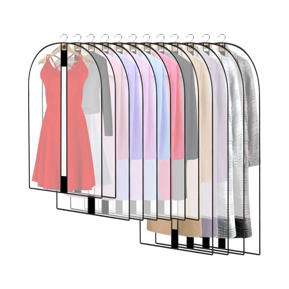 Clothes Covers With Zipper Closure, Breathable Moth Proof Space Saving Design Garment Bags With Zipper Closure, See Through Design Waterproof Dust Pro 9198585534889