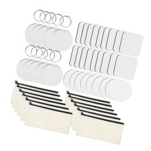 144 Pieces Sublimation Makeup Bags and Rectangle Circle Coasters