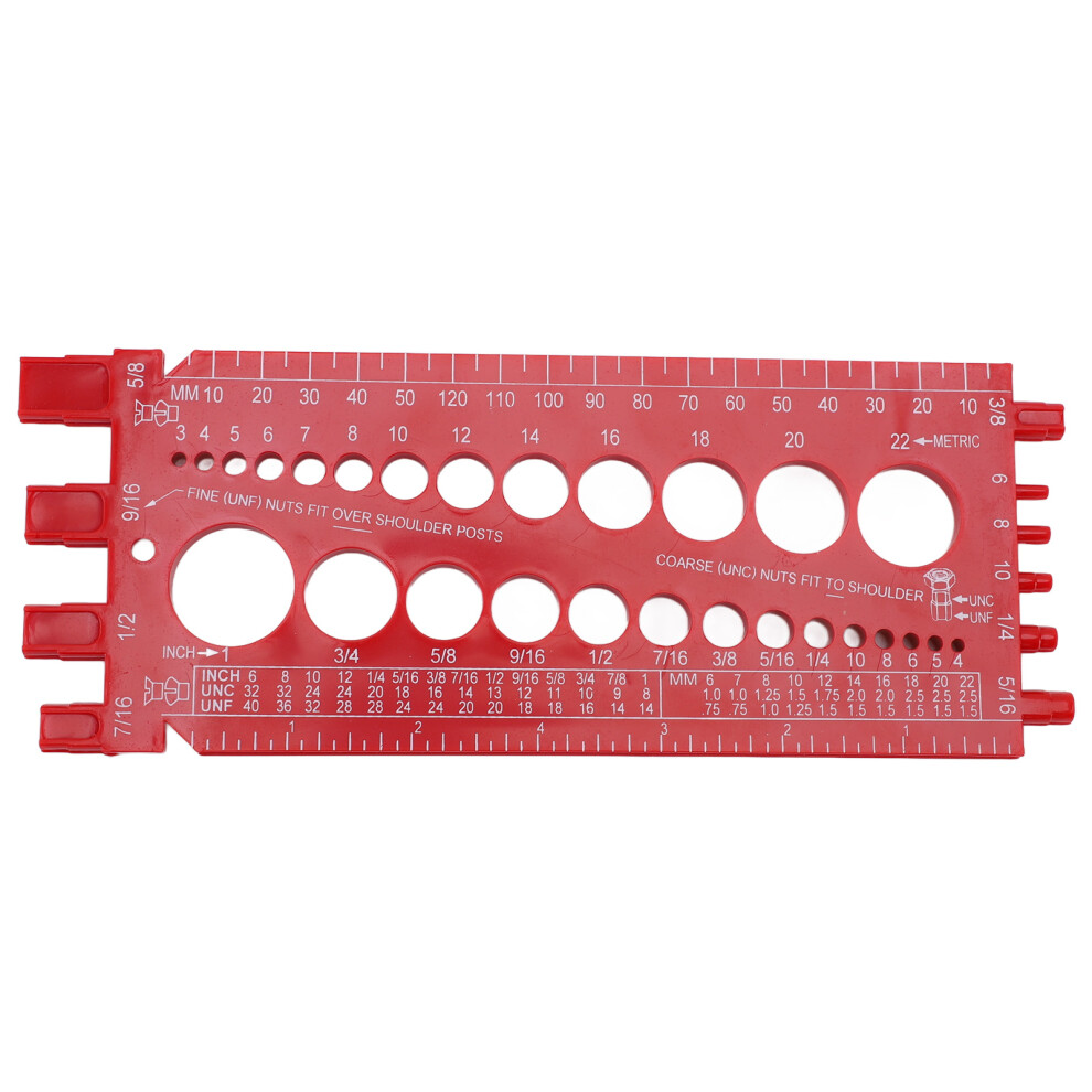 Coarse And Fine Threading Gauge For Precision Fastener Identification Durable Hard Plastic Inch Metric Thread Pitch Measurement Tool With Portable Sto 9454554418841