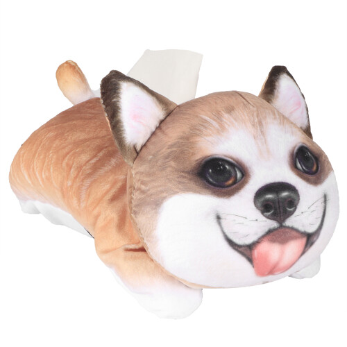 Χαριτωμένο βελούδινο μαξιλάρι Corgi με απαλό ύφασμα, λεπτή υφή και πολλαπλή χρήση 1