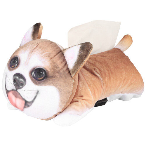 Χαριτωμένο βελούδινο μαξιλάρι Corgi με απαλό ύφασμα, λεπτή υφή και πολλαπλή χρήση 2