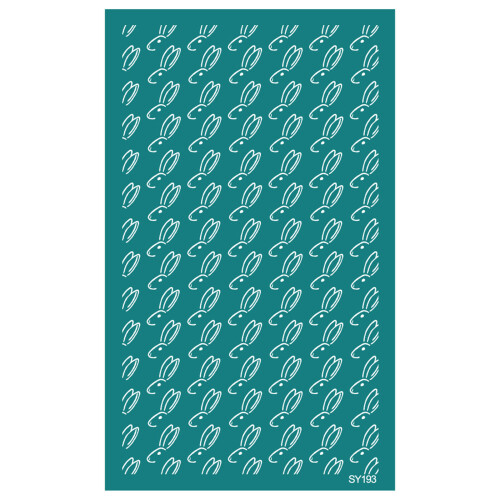 Rabbits Eggshell Silk Screen Stencils 6.3x4In Washable-SY193