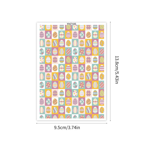 Clay Transfer Paper Easters Colored Eggs Transfer Paper-YH7112 2
