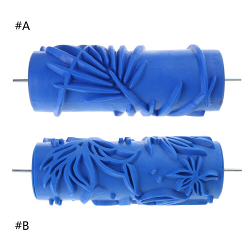 Embossing Flower Pattern Paint Roller Sleeve for Wall-Style A 1