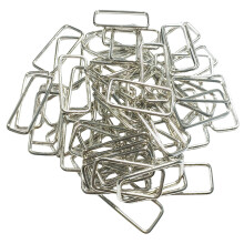 100Pieces Rectangle Rings Metal Webbing Rings-Silver 25mm