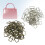100Pieces Rectangle Rings Metal Webbing Rings-Silver 25mm 4