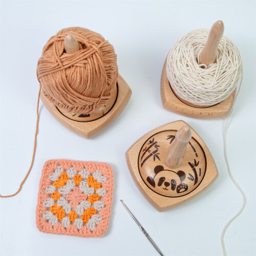 Wood Yarn Thread Holder, Yarn Spindles Dispenser,-No pattern 2