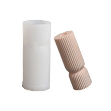 Candle Mould Silicone Mould Candle Making-Pinstripe cylinder