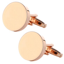 Metal Cufflinks for Dress Shirt Work Uniform-Rose Gold