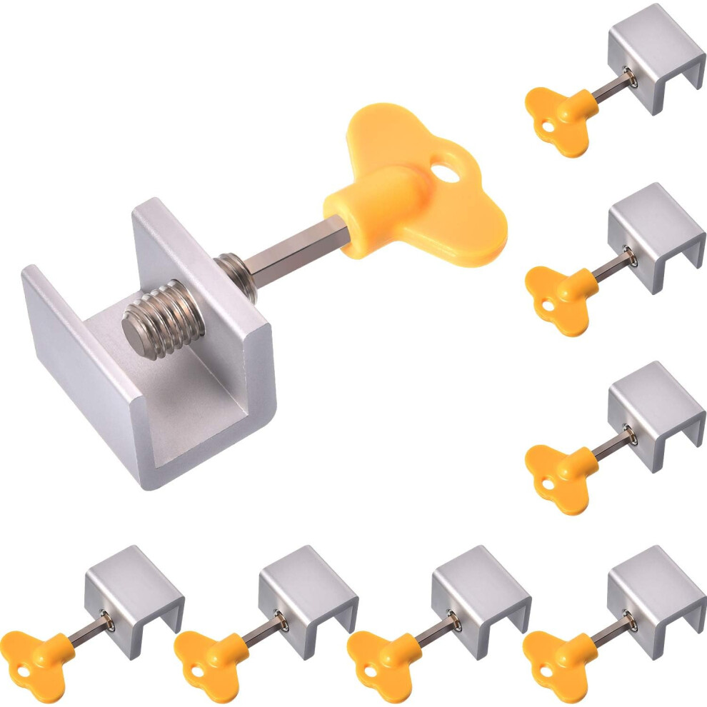 Secure Haven, Sliding Security Windows Locks, Adjustable Aluminum Alloy For Enhanced Childproofing, Quick Installation, Maximized Safety (8 Sets) 9454554401140