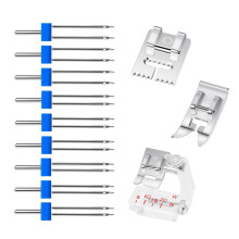 9Pieces Sewing Machine Needle 2/90 3/90 4/90 Twin Needle And 3