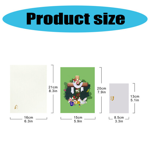 Artistic 3D Easters Card Depicting Crosses And Eggs Scene Unique 2