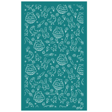 Rabbits Eggshell Silk Screen Stencils 6.3x4Inch for Clay-SY197