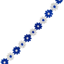 Flower Decorating Lace Ribbon 15 Yards 25mm-Royal Blue