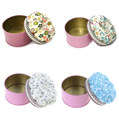 Flower Pin Cushion with Storage Case Sewing Pin Holder-Style D 1