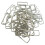 100Pcs Rectangle Rings Metal Webbing Rings Buckles-Silver 38mm 1