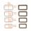 100Pcs Rectangle Rings Metal Webbing Rings Buckles-Silver 38mm 2