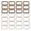 100Pcs Rectangle Rings Metal Webbing Rings Buckles-Silver 38mm 6