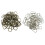 100Pcs Rectangle Rings Metal Webbing Rings Buckles-Silver 38mm 3